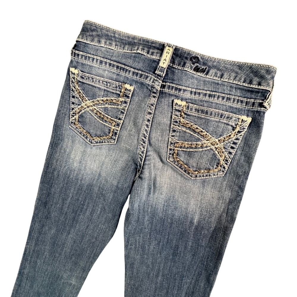 Ariat Women's Real Denim Bootcut Jeans Blue Embellished Pockets Western 16